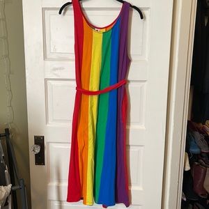 NWT Target Take Pride Rainbow Midi Dress